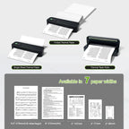 Imprimante Portable sans fil pour voyage, imprimante thermique sans encre, petite imprimante compacte, Support papier pliant/roulage/papier de tatouage My.Magzi