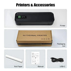 Imprimante Portable sans fil pour voyage, imprimante thermique sans encre, petite imprimante compacte, Support papier pliant/roulage/papier de tatouage My.Magzi