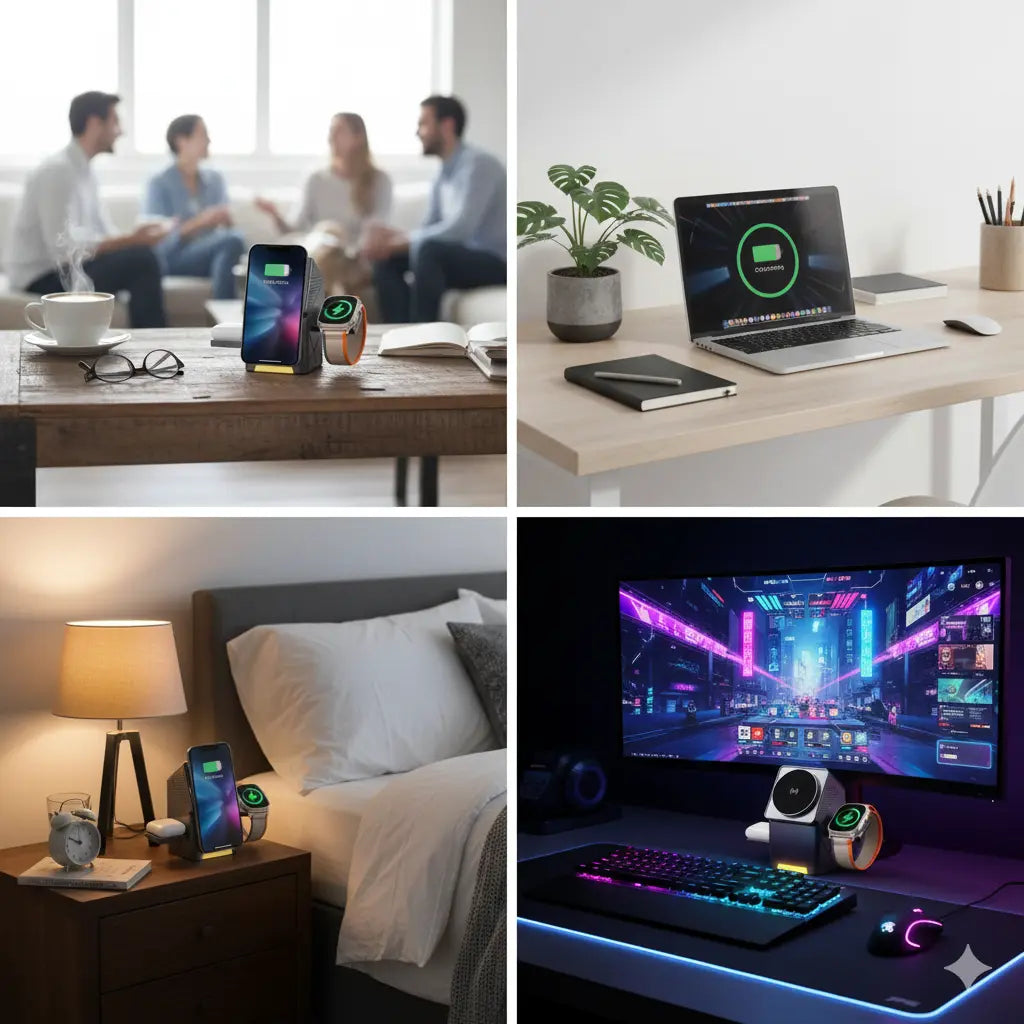 Station de recharge sans fil 3 en 1 My.Magzi