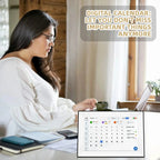 Cadre Photo numérique avec écran tactile de 10.1 pouces, organisateur intelligent, rotation automatique des horloges familiales, cadeau, fonction vocale avec application My.Magzi