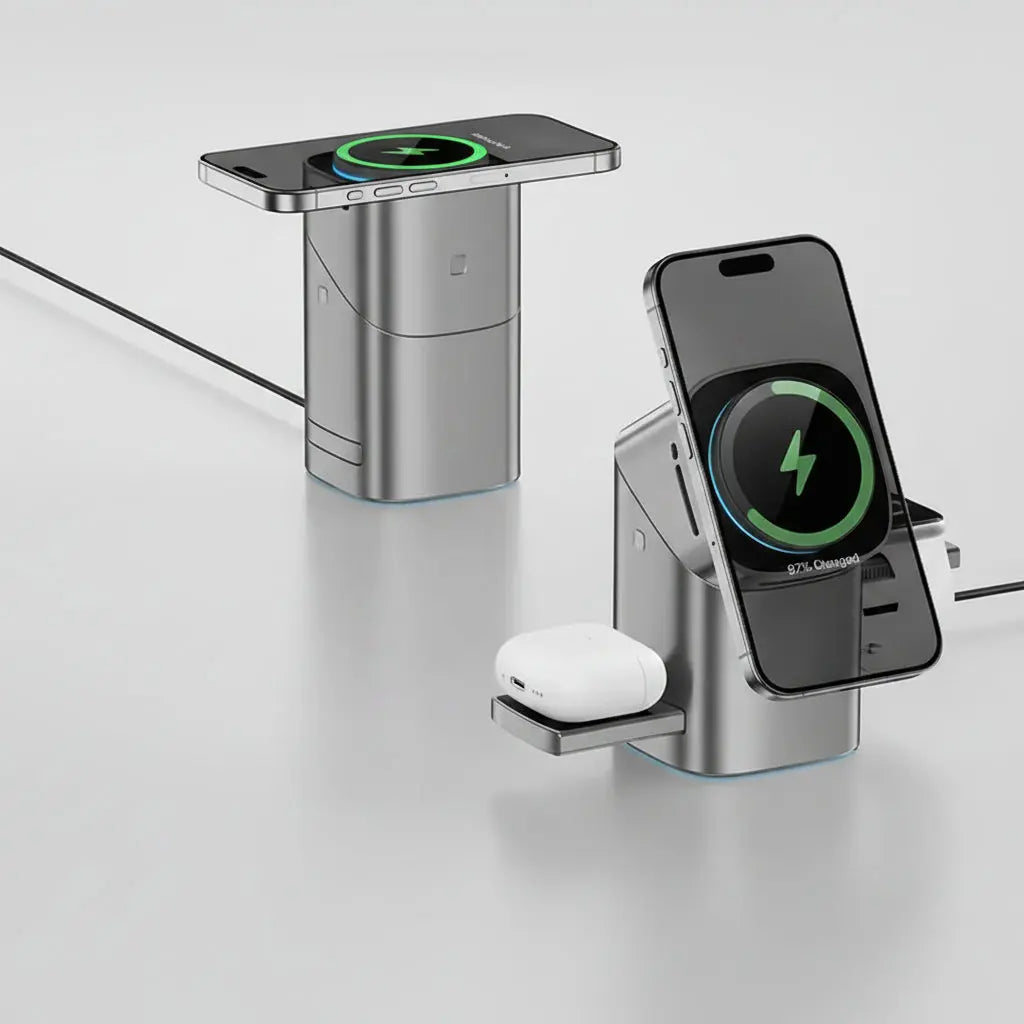 Chargeur sans fil magnétique Qi2 chargeur rapide 3 en 1 charge rapide intelligente 15W pour IPhone 12/13/14/15/16 pour Iwatch et AirPods My.Magzi