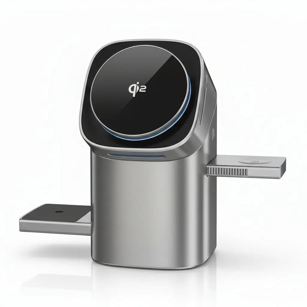 Chargeur sans fil magnétique Qi2 chargeur rapide 3 en 1 charge rapide intelligente 15W pour IPhone 12/13/14/15/16 pour Iwatch et AirPods My.Magzi