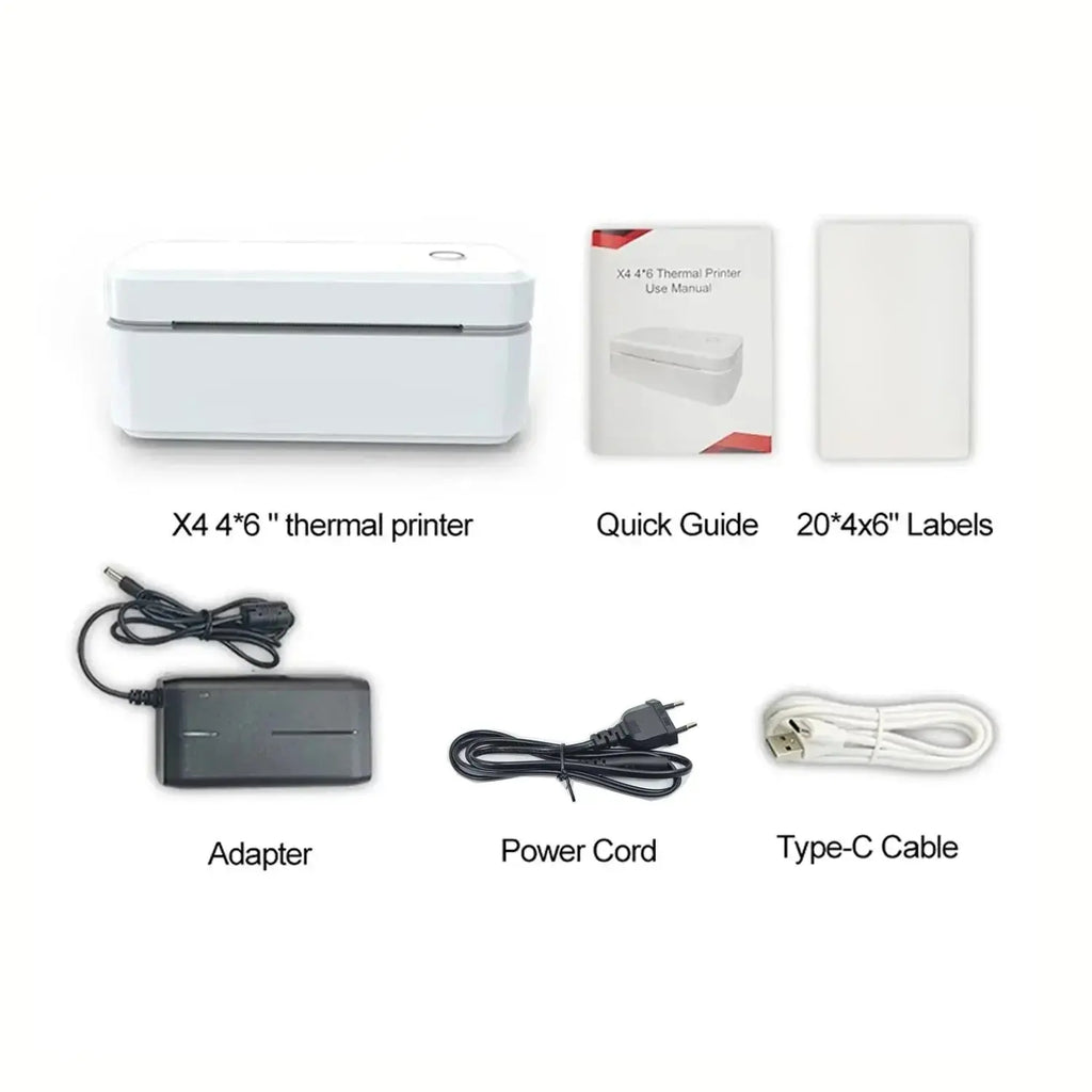Marklife X4 imprimante d'étiquettes thermiques imprimante Portable pour 4x6 paquets d'expédition impression Bluetooth et reconnaissance automatique d'étiquettes My.Magzi