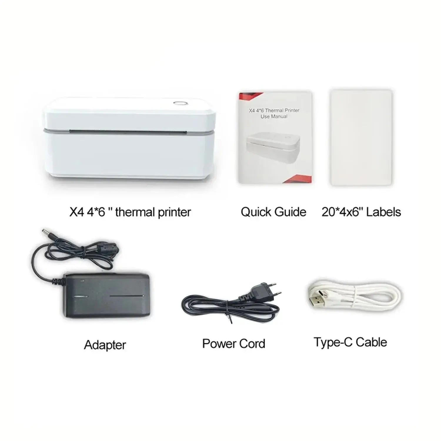 Marklife X4 imprimante d'étiquettes thermiques imprimante Portable pour 4x6 paquets d'expédition impression Bluetooth et reconnaissance automatique d'étiquettes My.Magzi