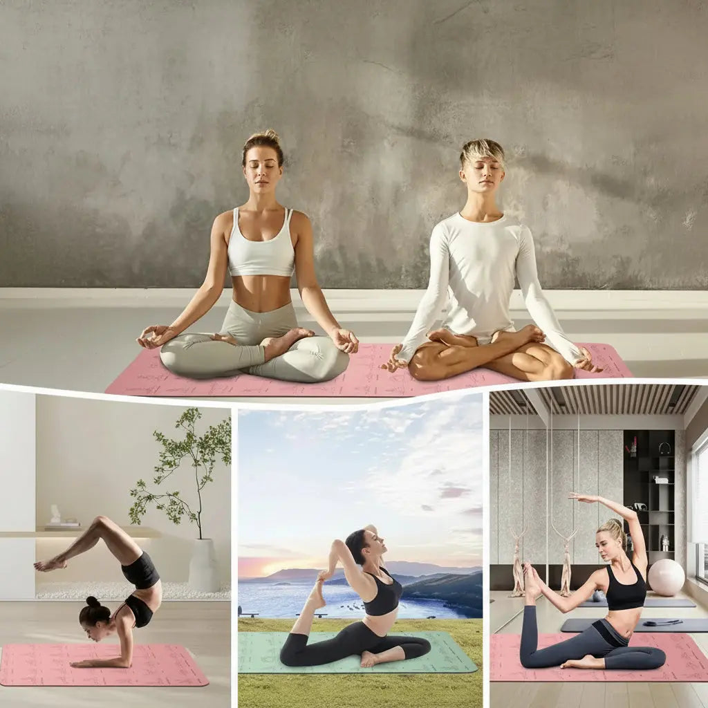 Tapis de Yoga TPE 183 cm * 57 cm tapis de sport antidérapant écologique pour l'exercice Yoga et Pilates tapis de gymnastique équipement de Fitness My.Magzi