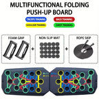 Ensemble de planches de poussée multifonctions portables, avec poignées, équipement de Fitness pliable pour la poitrine, l'abdomen, les bras et l'entraînement du dos My.Magzi