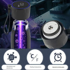 Bouteille d'eau intelligente autonettoyante UVC avec affichage de la température et rappel d'hydratation, stérilisation automatique, thermos pour le bureau, la salle de sport My.Magzi