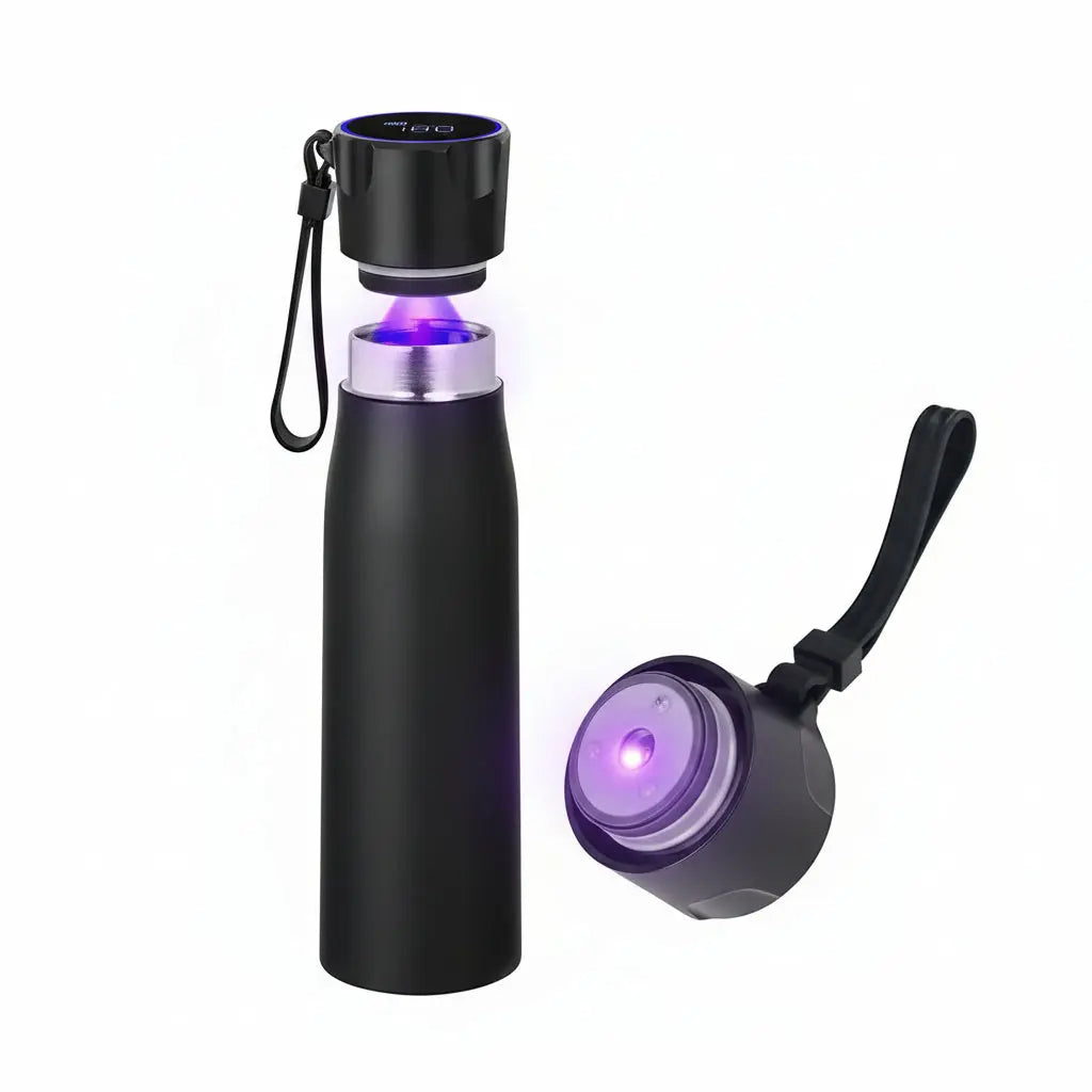 Bouteille d'eau intelligente autonettoyante UVC avec affichage de la température et rappel d'hydratation, stérilisation automatique, thermos pour le bureau, la salle de sport My.Magzi