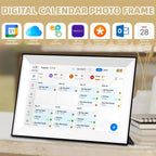 Cadre Photo numérique avec écran tactile de 10.1 pouces, organisateur intelligent, rotation automatique des horloges familiales, cadeau, fonction vocale avec application My.Magzi