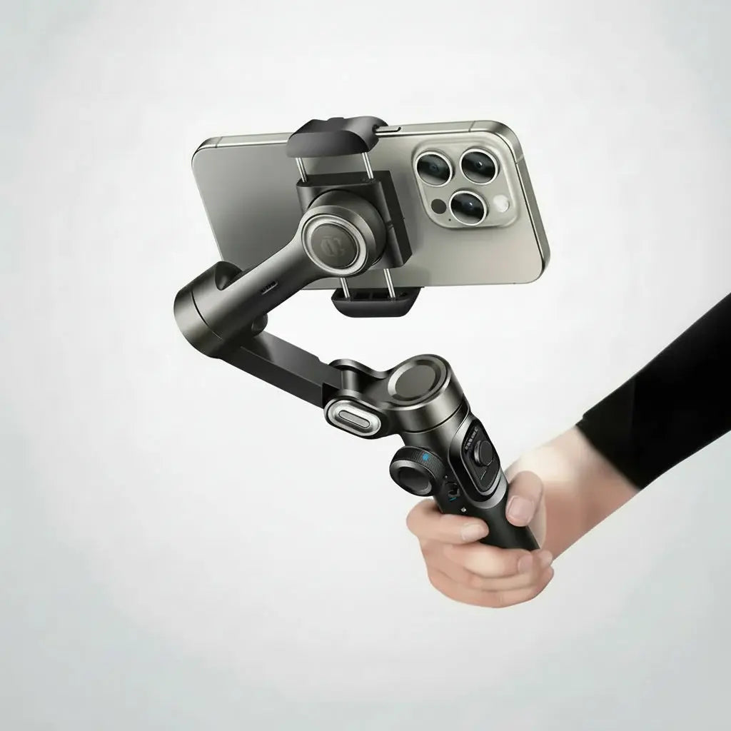 AOCHUAN stabilisateur de cardan portatif 3 axes pour Smartphone avec lumière de remplissage pour iPhone Android suivi du visage Vlog Smart XE My.Magzi