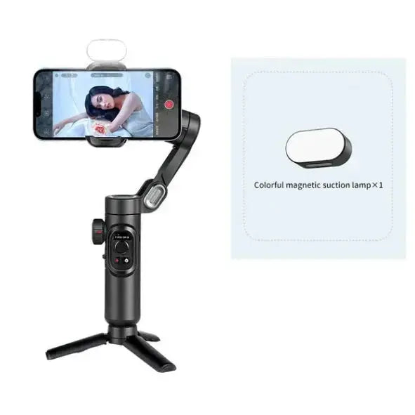 AOCHUAN stabilisateur de cardan portatif 3 axes pour Smartphone avec lumière de remplissage pour iPhone Android suivi du visage Vlog Smart XE My.Magzi