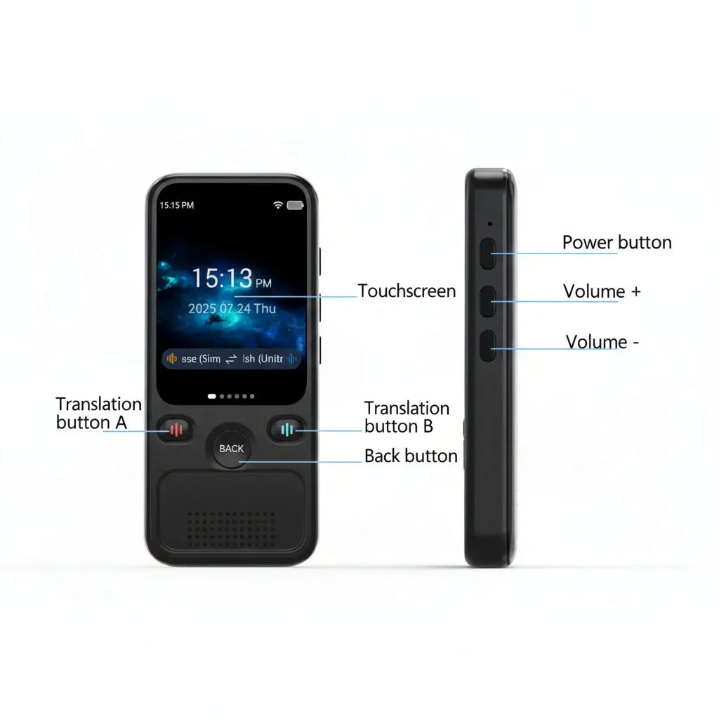 MSAI T20 160 traducteur de langues avec caméra Audio vocal en temps réel Photo dispositif de traduction hors ligne en ligne Assistant de voyage My.Magzi