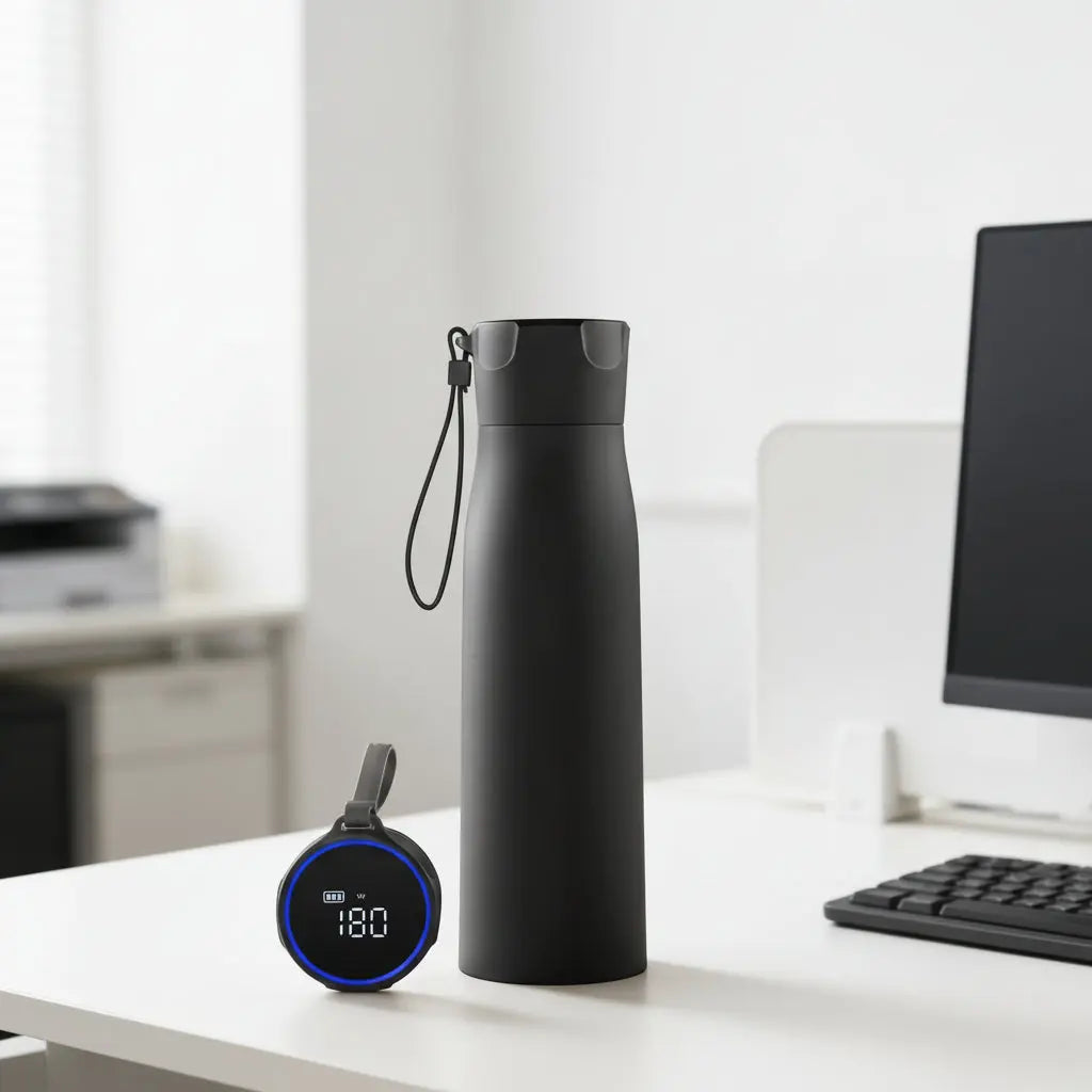 Bouteille d'eau intelligente autonettoyante UVC avec affichage de la température et rappel d'hydratation, stérilisation automatique, thermos pour le bureau, la salle de sport My.Magzi