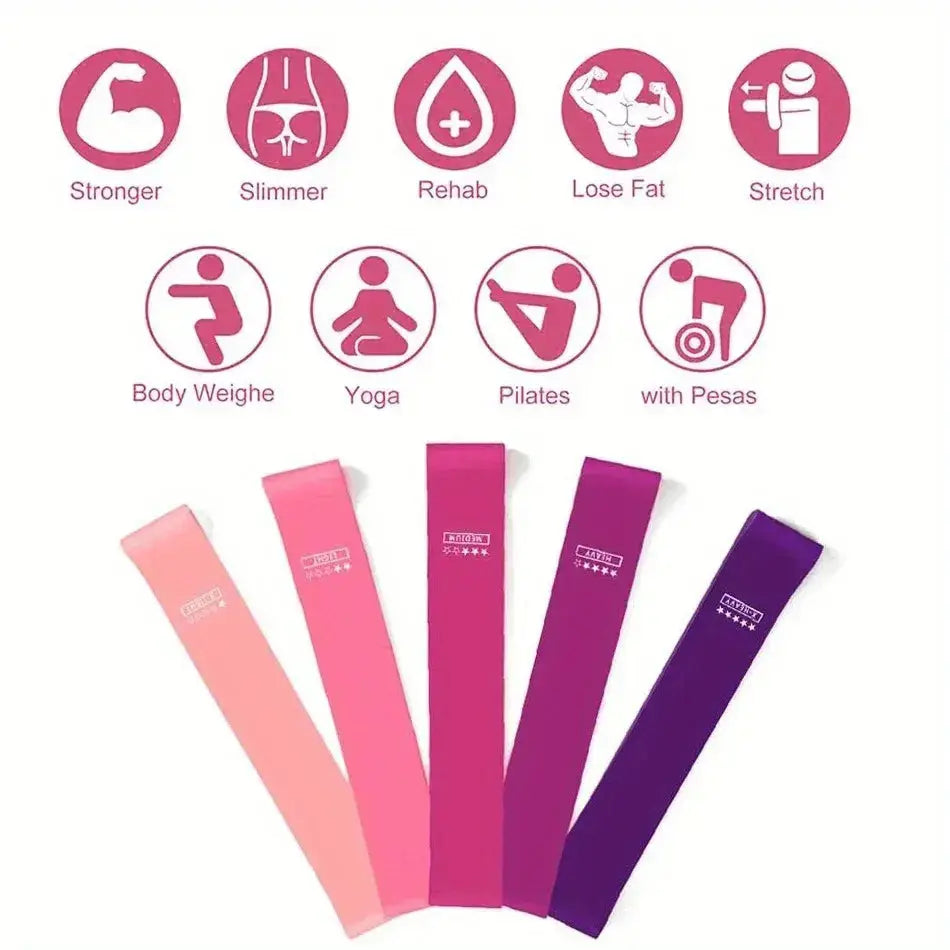 Bandes de résistance élastiques de fitness entraînement à domicile bandes de résistance de sport de yoga étirement Pilates Crossfit entraînement équipement de gymnastique My.Magzi