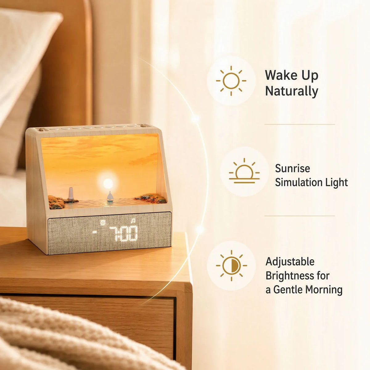 Aube by Magzi, réveil lumineux et sons apaisants pour le soir