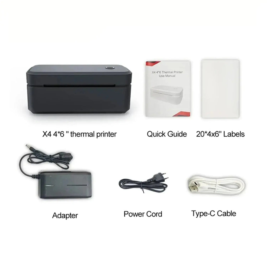 Marklife X4 imprimante d'étiquettes thermiques imprimante Portable pour 4x6 paquets d'expédition impression Bluetooth et reconnaissance automatique d'étiquettes My.Magzi