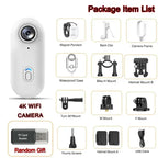 Caméras d'action sportives 4K Mini WiFi magnétiques POV, enregistreur vidéo de poche sans fil pour vlogging, casque, moto, vélo, étanche HD My.Magzi