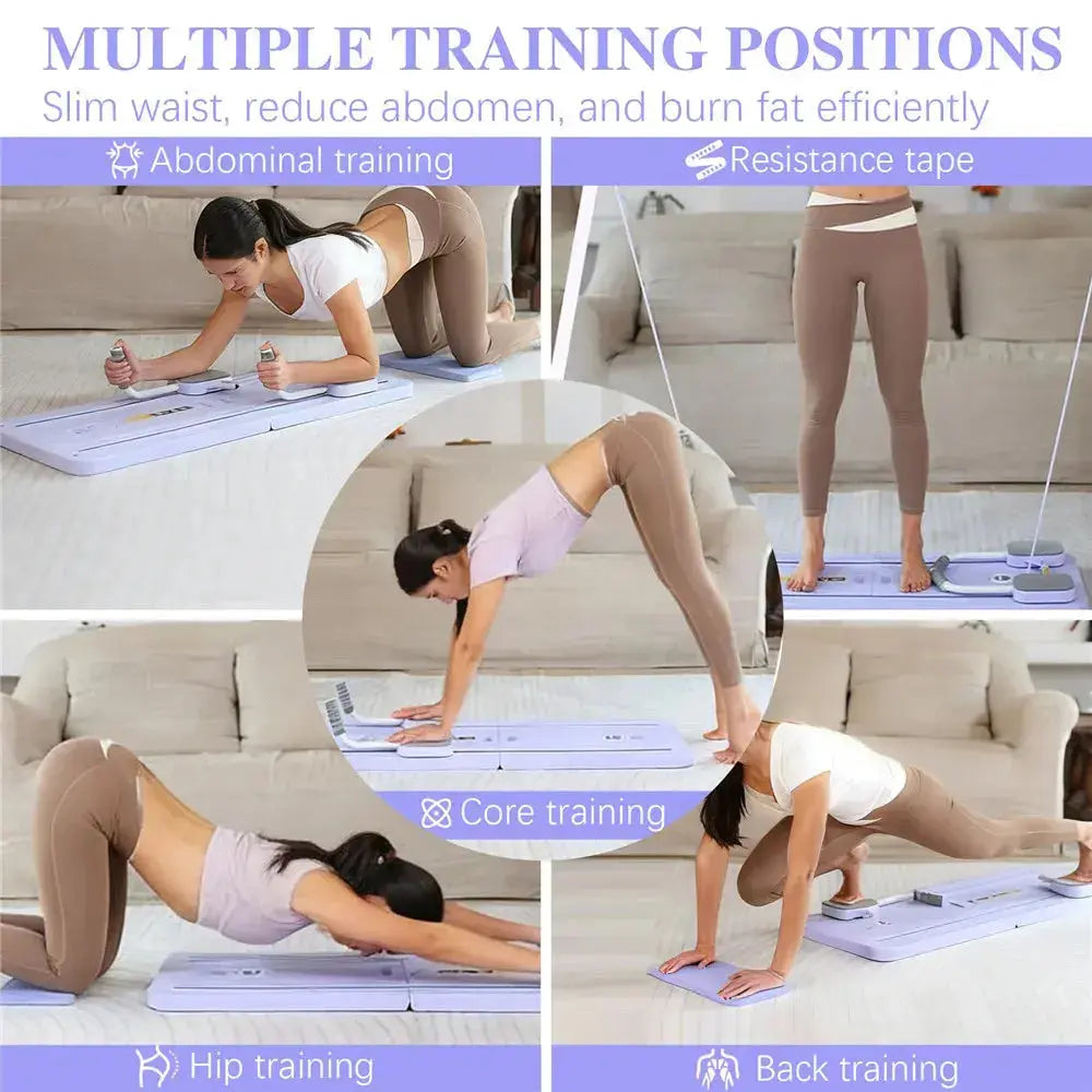 Planche de Pilates pliable, entraîneur de Fitness complet du corps avec rebond automatique, équipement d'exercice multifonctionnel pour planche abdominale My.Magzi