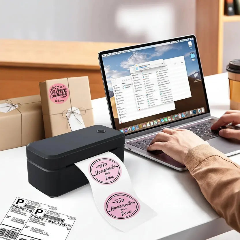 Marklife X4 imprimante d'étiquettes thermiques imprimante Portable pour 4x6 paquets d'expédition impression Bluetooth et reconnaissance automatique d'étiquettes My.Magzi