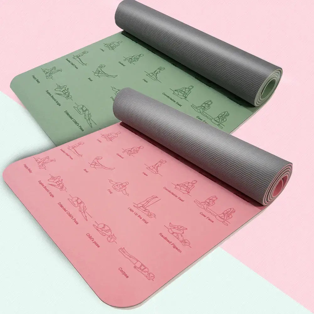 Tapis de Yoga TPE 183 cm * 57 cm tapis de sport antidérapant écologique pour l'exercice Yoga et Pilates tapis de gymnastique équipement de Fitness My.Magzi