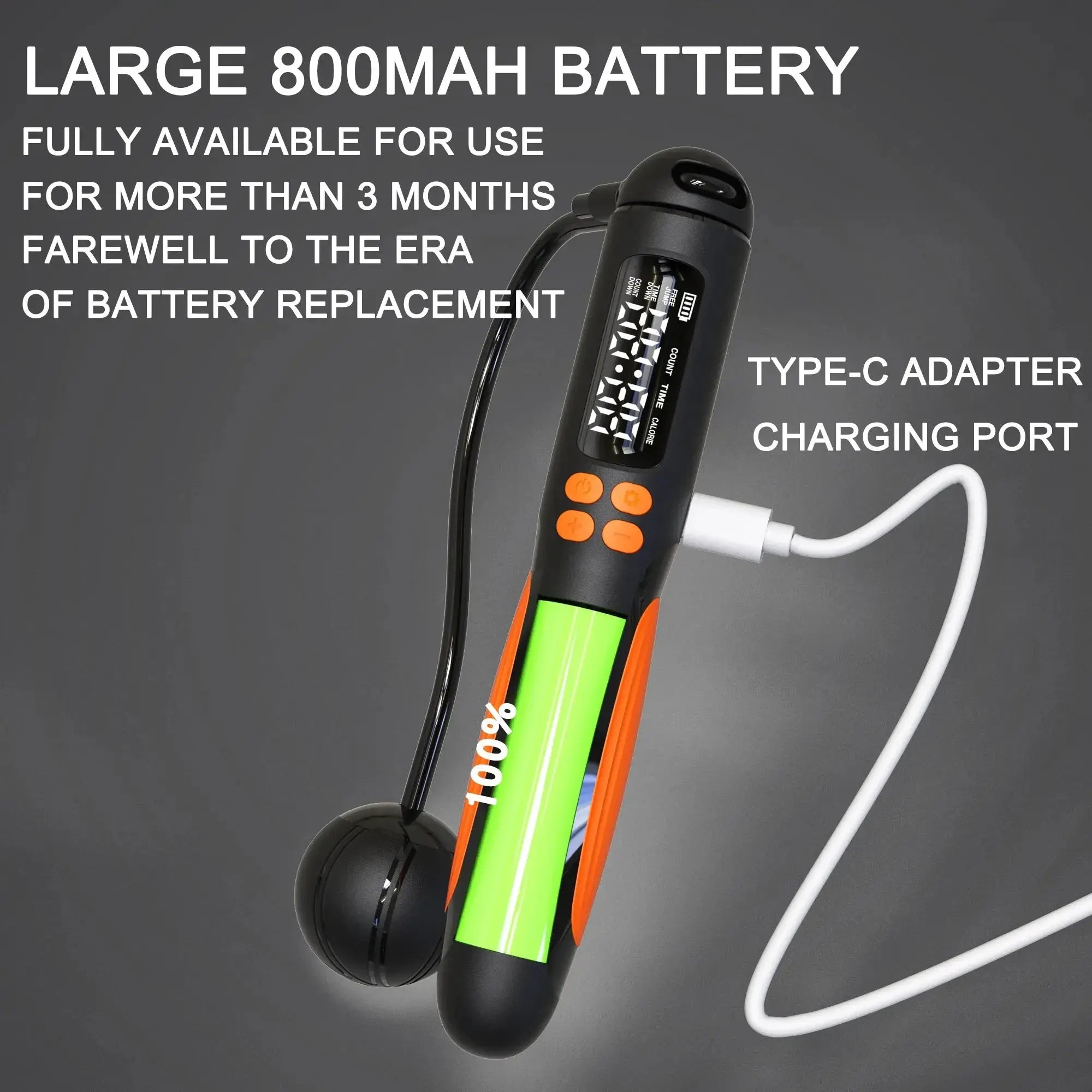Corde à sauter intelligente 2 en 1, avec compteur numérique, écran HD, batterie Rechargeable pour le Fitness intérieur/extérieur My.Magzi