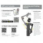 AOCHUAN stabilisateur de cardan portatif 3 axes pour Smartphone avec lumière de remplissage pour iPhone Android suivi du visage Vlog Smart XE My.Magzi