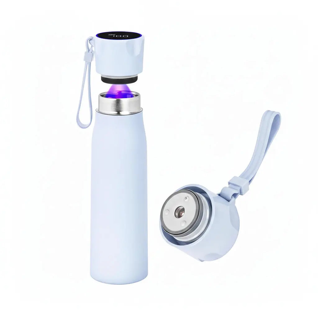 Bouteille d'eau intelligente autonettoyante UVC avec affichage de la température et rappel d'hydratation, stérilisation automatique, thermos pour le bureau, la salle de sport My.Magzi