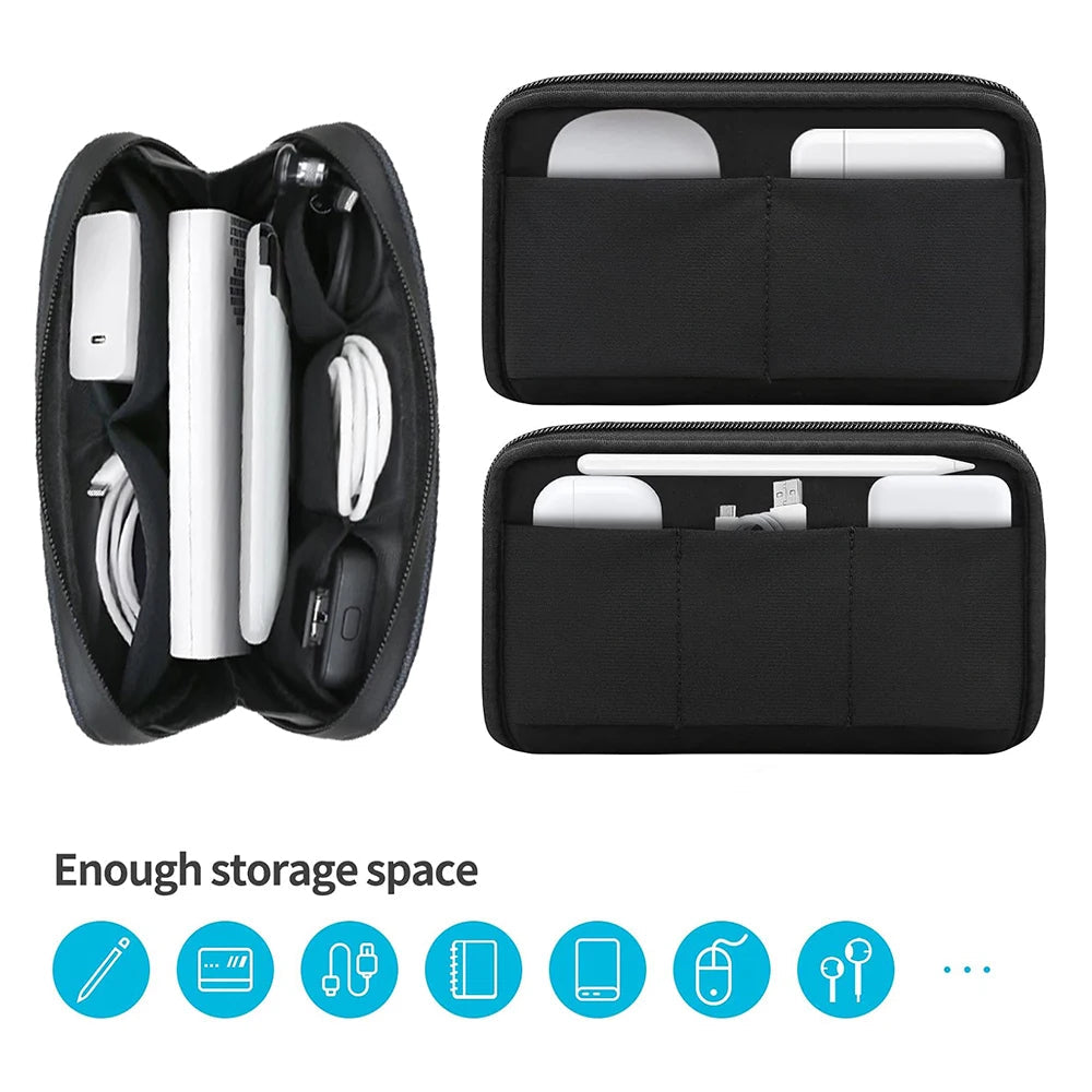 Organisateur de câbles portable de voyage, sac de rangement étanche pour batterie externe, étui pour câbles numériques, étui pour écouteurs My.Magzi